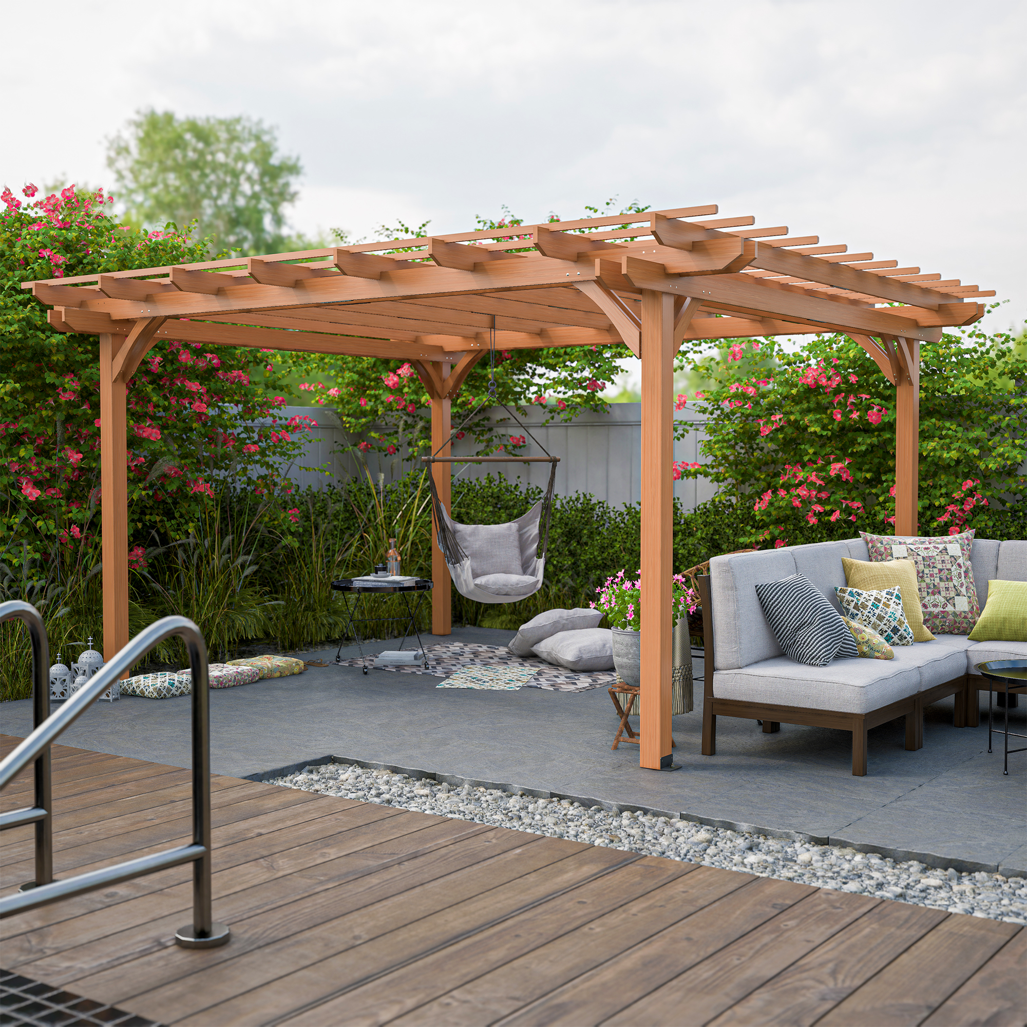 wood pergola 14'