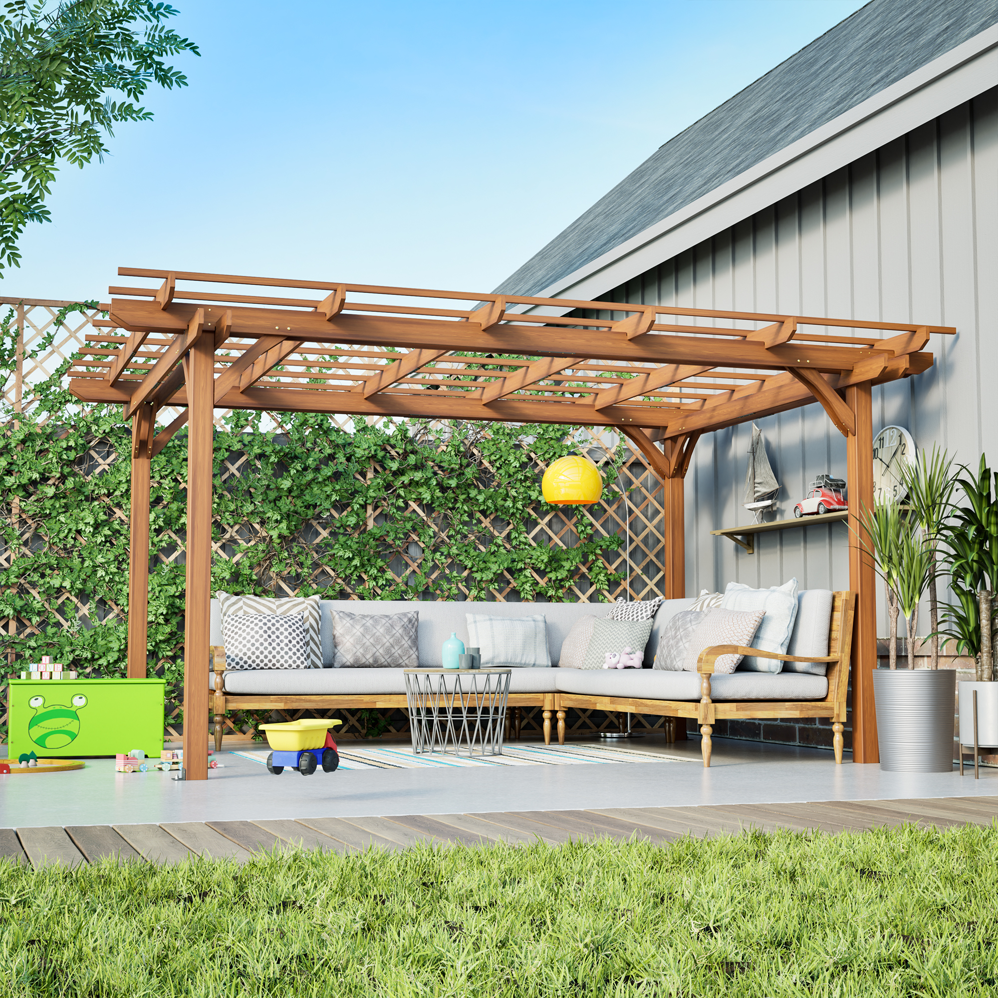 wood pergola